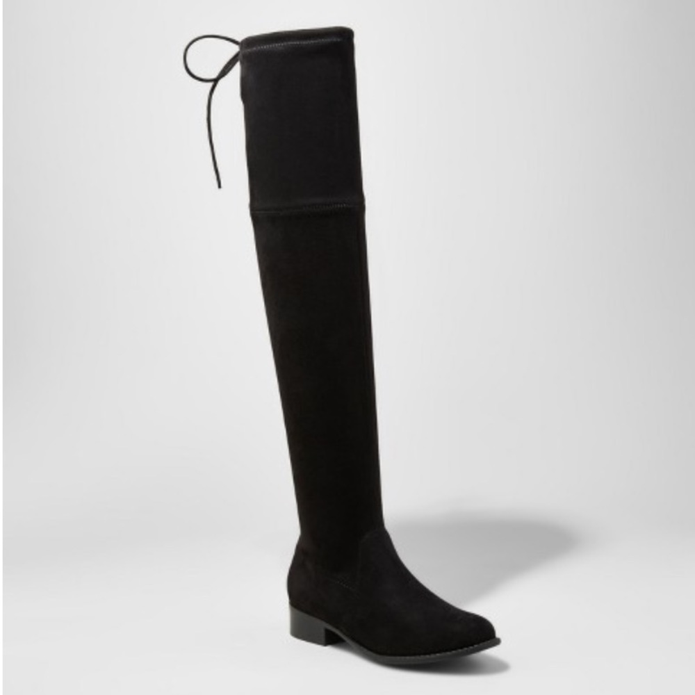 Knee high black boots